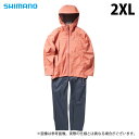 (c)【取り寄せ商品】 シマノ RA-047X (2XL／サーモンピンク) 3レイヤー レインスーツ (フィッシングウェア／2024年春夏モデル) /24SS