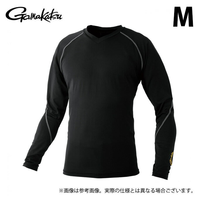(5) がまかつ GM3758 (M／ブラック×ブラック) アルテマクール インナーシャツ (フィッシングウェア／2024年春夏モデル) /UVカット /日焼け対策 /日焼け防止 /24SSのサムネイル
