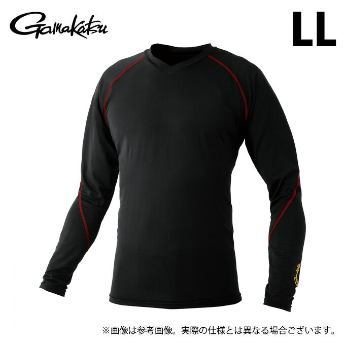 (5) がまかつ GM3758 (LL／ブラック×レッド) アルテマクール インナーシャツ (フィッシングウェア／2024年春夏モデル) /UVカット /日焼け対策 /日焼け防止 /24SSのサムネイル