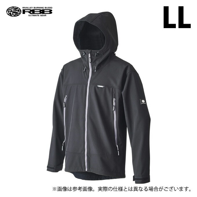 (5)【目玉商品】双進 リバレイ 7688 (ブラック／LL) RBB ウィンドガードフーディII (フィッシングウェ..