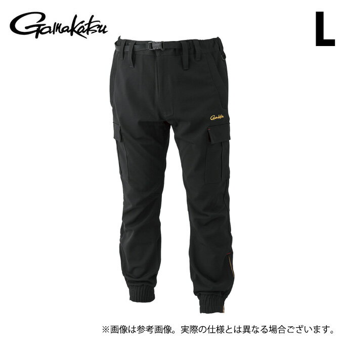 (c)【取り寄せ商品】 がまかつ GM3770 (L／ブラック×ゴールド) フィッシングパンツ(カーゴタイプ) (フィッシングウェア／2024年秋冬モデル) /がま磯 /24AW 【Σ01】