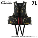 (c)【取り寄せ商品】 がまかつ GM2183 (7L/ブラック×ゴールド) アルテマシールドプロフローティングベスト (フィッシングウェア/2024年モデル) /がま磯
