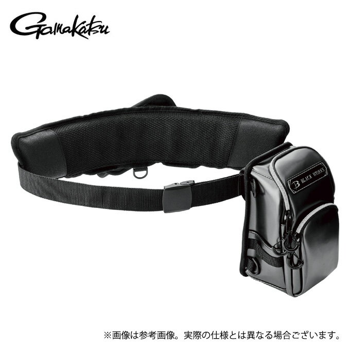 (c)【取り寄せ商品】 がまかつ GM2616 ブラック(BLACK WORKS) 落とし込みベルト (鞄・バッグ／2024年秋..