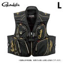 (c)【取り寄せ商品】 がまかつ GM2329 (L/ブラック×ゴールド) アルテマシールドプロ ハーフメッシュベスト (フィッシングベスト/2025年春夏モデ...