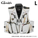 (c)【取り寄せ商品】 がまかつ GM2329 (L/ホワイト) アルテマシールドプロ ハーフメッシュベスト (フィッシングベスト/2025年春夏モデル) /2...