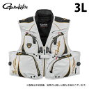 (c)【取り寄せ商品】 がまかつ GM2330 (3L/ホワイト) アルテマシールドプロ ショートハーフメッシュベスト (フィッシングベスト/2025年春夏モデ...