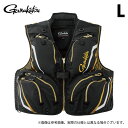 (c)【取り寄せ商品】 がまかつ GM2331 (L/ブラック×ゴールド) ハーフメッシュベスト (フィッシングベスト/2025年春夏モデル) /25SS /G...