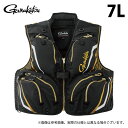 (c)【取り寄せ商品】 がまかつ GM2331 (7L/ブラック×ゴールド) ハーフメッシュベスト (フィッシングベスト/2025年春夏モデル) /25SS /...