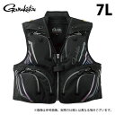 (c)【取り寄せ商品】 がまかつ GM2331 (7L/Mブラック) ハーフメッシュベスト (フィッシングベスト/2025年春夏モデル) /25SS /Gama...