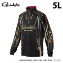 (c)【取り寄せ商品】 がまかつ GM3734 (5L/ブラック×レッド) 2WAYプリントジップシャツ (フィッシングウェア・鮎用品/2025年春夏追加カラー) /Gamakatsu(4)