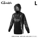 (c)【取り寄せ商品】 がまかつ GM3736 (L/ブラック×シルバー) 2WAY プリントジップシャツフーディ (フィッシングウェア・鮎用品/2025年追加カラー) /Gamakatsu /25SS 【Σ01】