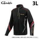 (c)【取り寄せ商品】 がまかつ GM3778 (3L/ブラック×レッド) UDジップシャツ (フィッシングウェア/2025年春夏モデル) /Gamakatsu /25SS 【Σ01】