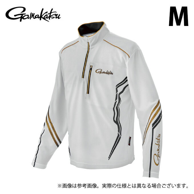 (c)【取り寄せ商品】 がまかつ GM3778 (M／アイスホワイト) UDジップシャツ (フィッシングウェア／2025..