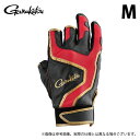 (c)【取り寄せ商品】 がまかつ GM7306 (M/ブラック×レッド) ストレッチフィッシンググローブ(3本切) (手袋・グローブ/2025年春夏モデル) /3本カット /Gamakatsu /25SS