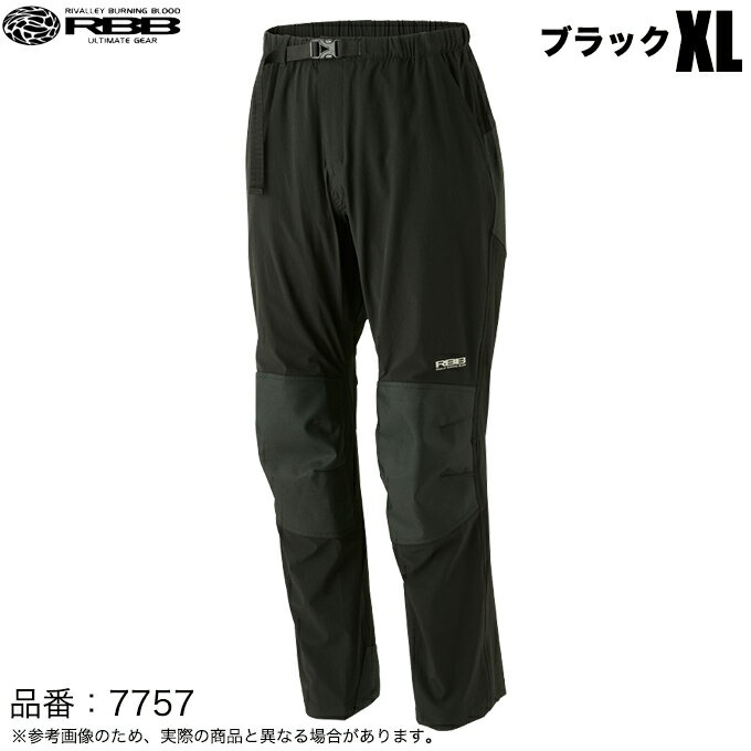(5)リバレイ RBB ロックショアストレッチパンツ 7757 (ブラック／XL) フィッシングウェア/ロックショアパンツ/双進