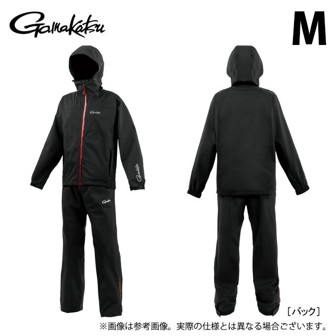 (c)【取り寄せ商品】 がまかつ GM3784 (M／ブラック) Gスペック レインスーツ (フィッシングウェア／20..