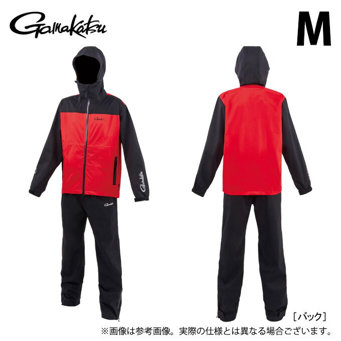 (c)【取り寄せ商品】 がまかつ GM3784 (M／レッド×ブラック) Gスペック レインスーツ (フィッシングウ..