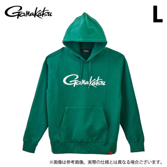 (c)【取り寄せ商品】 がまかつ GM3790 (グリーン／L) ロゴフーディ (フィッシングウェア／2025年秋冬モ..