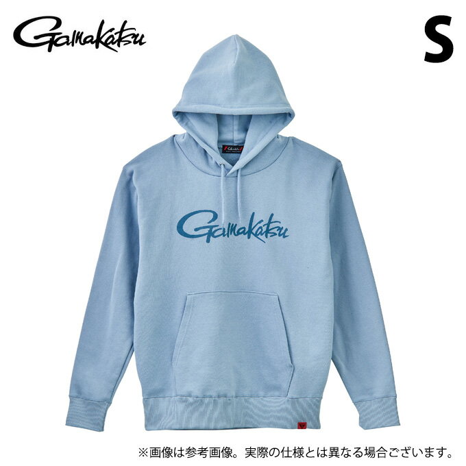 (c)【取り寄せ商品】 がまかつ GM3790 (ブルー／S) ロゴフーディ (フィッシングウェア／2025年秋冬モデ..