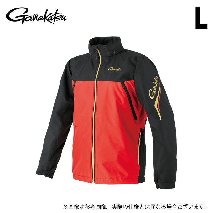 (c)【取り寄せ商品】 がまかつ GM3792 (ブラック×レッド／L) ウィンドブレーカー (フィッシングウェア／2025年秋冬モデル) /25AW 【Σ01】