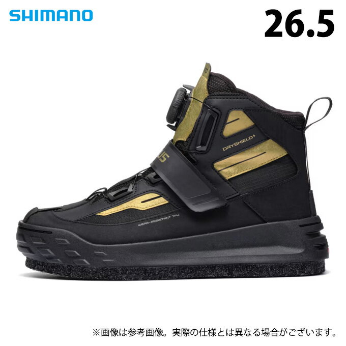 (c)【取り寄せ商品】 シマノ FS-160Y ゴールド 26.5 ジオロックDS+シューズ カットラバーピンフェルト ..