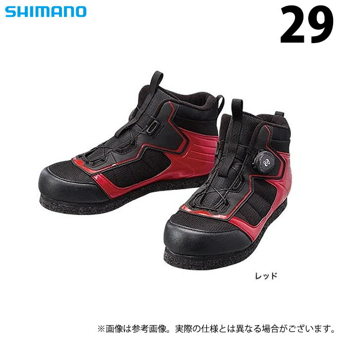 (c)【取り寄せ商品】 シマノ FS-041Q (29／レッド) カットラバーピンフェルトフィットシューズ LT (靴..
