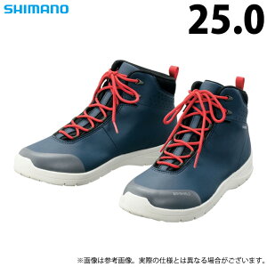 (c)【取り寄せ商品】 シマノ FS-061Q (25.0) ドライシールド ハイカットデッキシューズ (ラジアル) (ディープブルーアイボリー) (靴・シューズ)　(22_S)