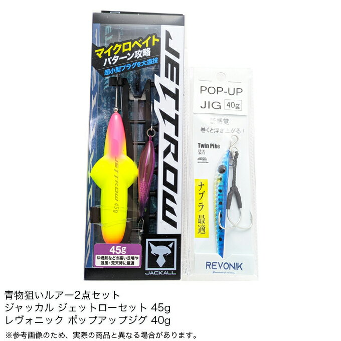 (5)青物狙いルアー2点セット (J) /ジャッカル ジェットロー 45g /レヴォニック ポップアップジグ 40g 1