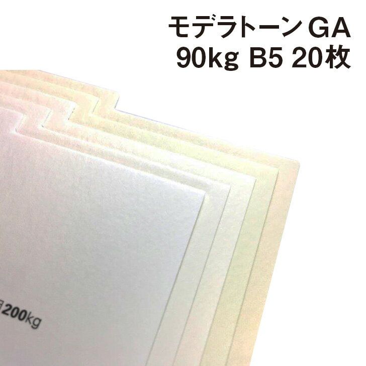 モデラトーンGA 90kg B5 20枚|全6色より1色選択 ラフ 非塗工 特殊紙 穏やかな風合い 凸凹 白物 スノー アイス ホワイト ピュア ナチュラル シルキー