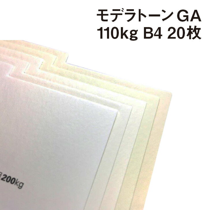 モデラトーンGA 110kg B4 20枚|全6色より1色選択 ラフ 非塗工 特殊紙 穏やかな風合い 凸凹 白物 スノー アイス ホワイト ピュア ナチュラル シルキー