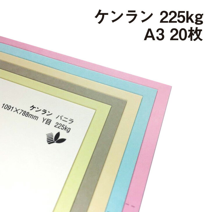 ケンラン 225kg A3 20枚|全44色 厚紙カ