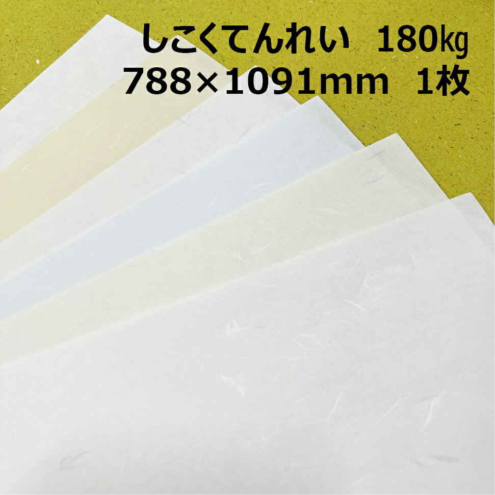 しこくてんれい(片面加工) 788×1091mm 180kg(≒0.28mm) 1枚|全2色より1色選択 大礼紙 和風用紙 和紙 高級感 同人誌表紙 写真背景紙