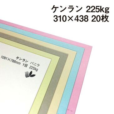 【お買い物マラソンポイント10倍】厚紙カラーペーパー ケンラン 225kg(=0.28mm) A3ワイドサイズ(438×310mm) 20枚【印刷 工作 名刺 カード 紙飛行機 ペーパークラフト アクセサリー 台紙 タグ 箱 建築模型 ジオラマ 紙模型 鉄道模型】
