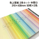 色上質紙 2色セット 中厚口 A3ワイド 50枚×2色|全32色より2色選択 カラーペーパー 表紙 目次 見返し プログラム カタログ チケット