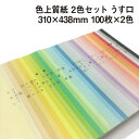 色上質紙 2色セット うす口 A3ワイド 100枚×2色|全32色より2色選択 カラーペーパー 表紙 目次 見返し プログラム カタログ チケット