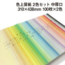 色上質紙 2色セット 中厚口 A3ワイド 100枚×2色|全32色より2色選択 カラーペーパー 表紙 目次 見返し プログラム カタログ チケット