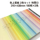 色上質紙 2色セット 特厚口 A3ワイド 100枚×2色|全32色より2色選択 カラーペーパー 表紙 目次 見返し プログラム カタログ チケット