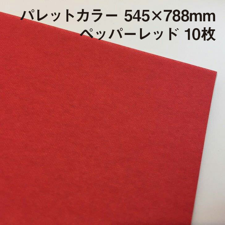 ラッピング用包装紙 パレットカラー B02ペッパーレッド 545×788mm 10枚|ふわふわ エアリー 極薄