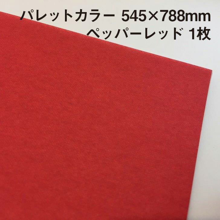 ラッピング用包装紙 パレットカラー B02ペッパーレッド 545×788mm 1枚|ふわふわ エアリー 極薄