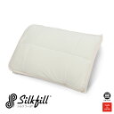 SilkFill 洗えるシルク枕パッド 約43×63cm ホワイト 中わた絹100%(富岡シルク(ぐんま200)) SMP080 [ シルク 絹 国産シルク シ...