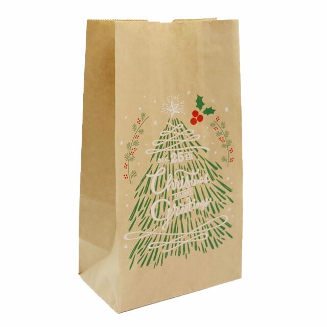 ツリー柄テーラード角底袋 1枚