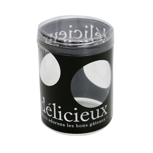 円筒ケース ブラック 1個