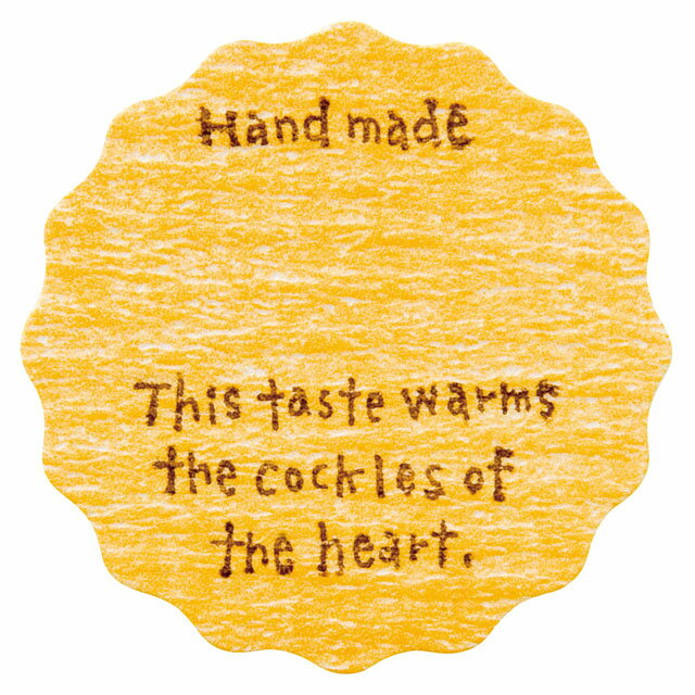 ハンドメイドシール 手書きオレンジ 8枚