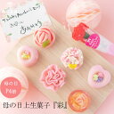 上生菓子 【予約・P4倍】丸三老舗 母の日限定 上生菓子 -彩-【送料無料】6個入 ≪母の日 ギフト カーネーション＆メッセージカード付き≫[贈答用 和菓子 練り切り 雪平 きんとん 薔薇 バラ 高級 お取り寄せ]