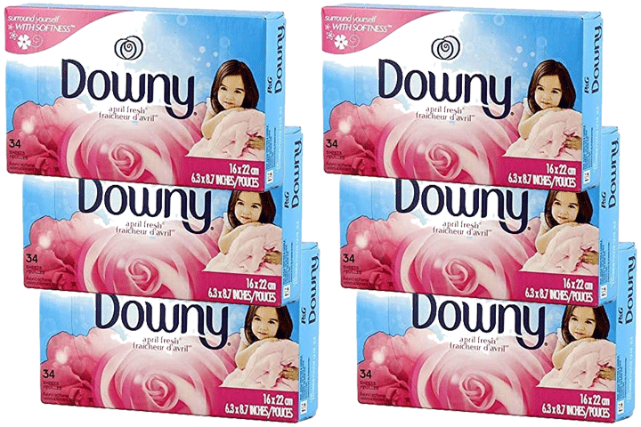 ダウニーシート 柔軟剤シート 34枚×6個 乾燥機用 静電気対策 エイプリルフレッシュ Downy Sheets 【送料無料】のサムネイル
