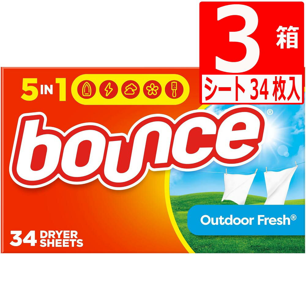 バウンスシート34枚入 Bounce Sheets 乾燥機用ドライシート 34枚×3個 アウトドアフレッシュ Outdoore fresh 34USE