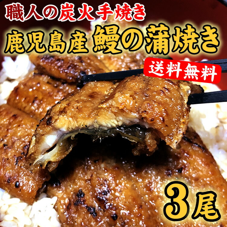 【送料無料】 職人手焼きの炭焼き鰻蒲焼 約130g×3尾セット 【うなぎの蒲焼き】【有頭腹開き】【ひつまぶし】【ウナギ 鰻 土用の丑】【国産】