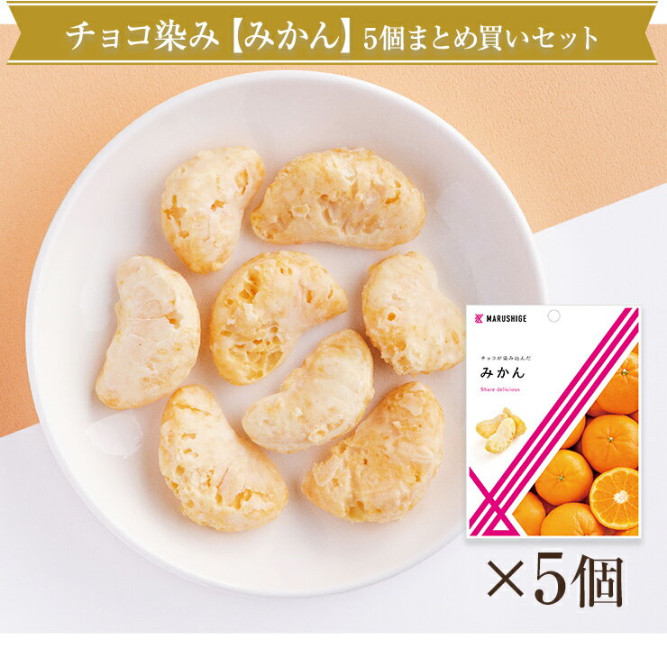 【TVで紹介】 チョコが染み込んだみかん 5個まとめ買いセット！ホワイトチョコレート ドライフルーツ 手提げ袋付 独自含浸製法 新感覚 食品 お菓子