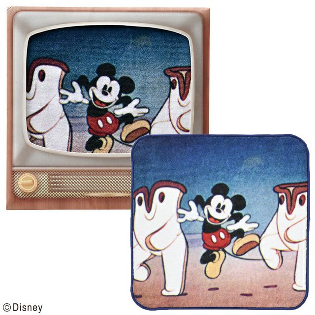 丸眞 タオル ディズニー ミッキー レトロ タオルハンカチ ダンステレビ 場面写 ハンカチ パッケージのサムネイル