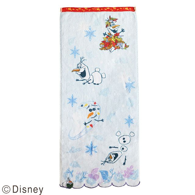 Disney ディズニー フェイスタオルアナと雪の女王2 34×80cm リーフブルー 2005099300